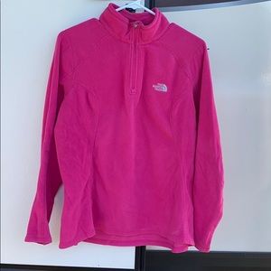 Hot pink fleece Northface sweater